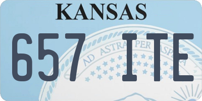 KS license plate 657ITE