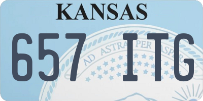 KS license plate 657ITG