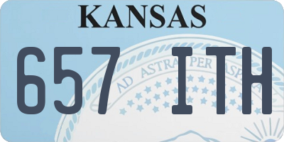 KS license plate 657ITH
