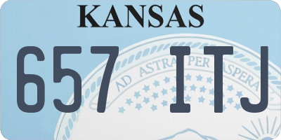 KS license plate 657ITJ