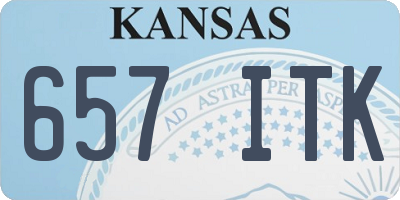 KS license plate 657ITK