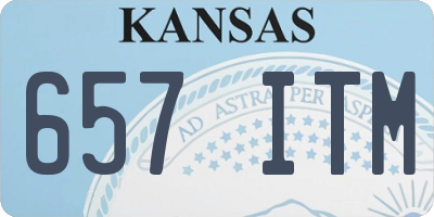 KS license plate 657ITM
