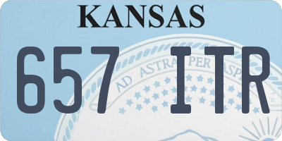 KS license plate 657ITR