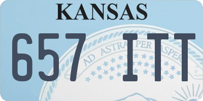 KS license plate 657ITT