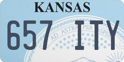 KS license plate 657ITY