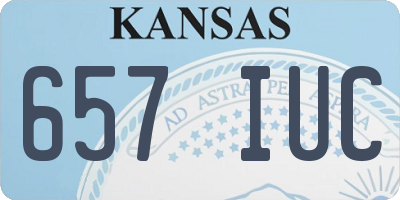 KS license plate 657IUC