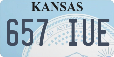 KS license plate 657IUE