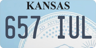 KS license plate 657IUL