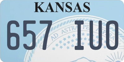 KS license plate 657IUO