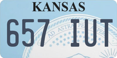 KS license plate 657IUT