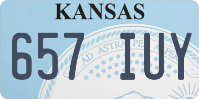 KS license plate 657IUY