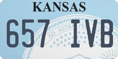 KS license plate 657IVB