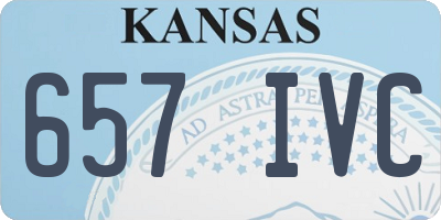 KS license plate 657IVC