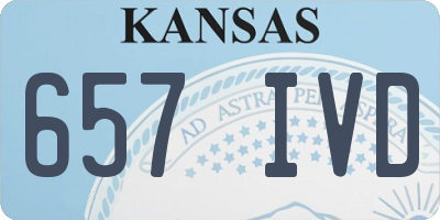 KS license plate 657IVD