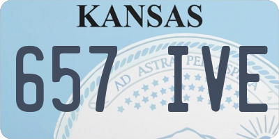 KS license plate 657IVE