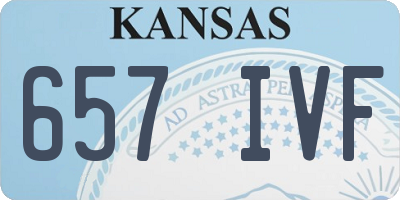 KS license plate 657IVF
