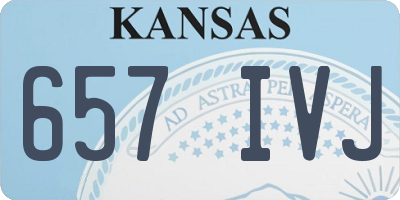 KS license plate 657IVJ