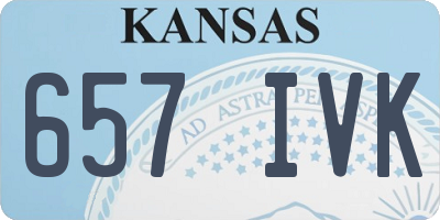 KS license plate 657IVK