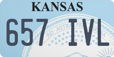 KS license plate 657IVL