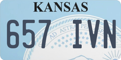 KS license plate 657IVN