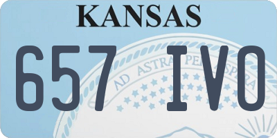 KS license plate 657IVO