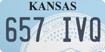 KS license plate 657IVQ