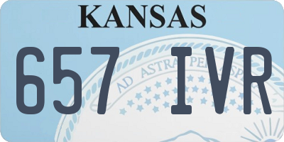 KS license plate 657IVR