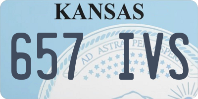 KS license plate 657IVS