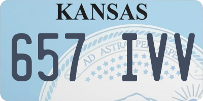 KS license plate 657IVV