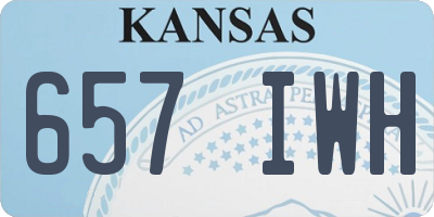 KS license plate 657IWH