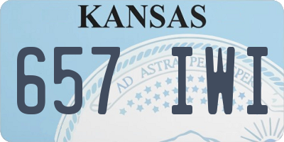 KS license plate 657IWI