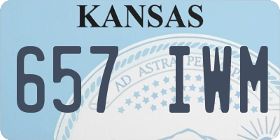 KS license plate 657IWM