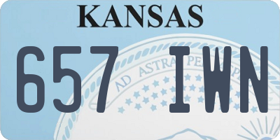 KS license plate 657IWN