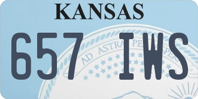 KS license plate 657IWS