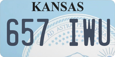 KS license plate 657IWU