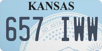 KS license plate 657IWW
