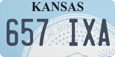 KS license plate 657IXA