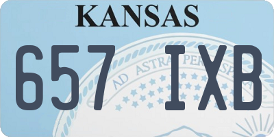 KS license plate 657IXB