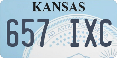 KS license plate 657IXC