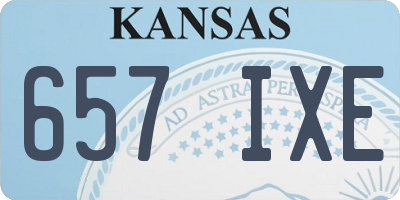 KS license plate 657IXE