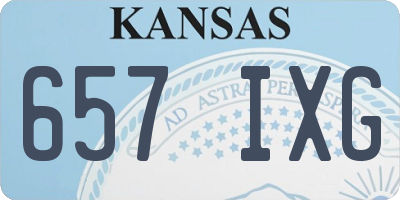 KS license plate 657IXG