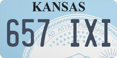 KS license plate 657IXI