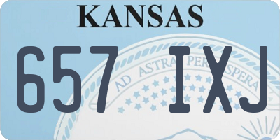 KS license plate 657IXJ