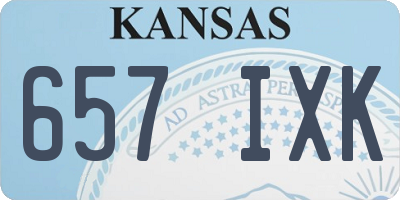 KS license plate 657IXK