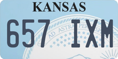 KS license plate 657IXM