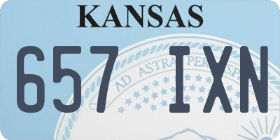 KS license plate 657IXN