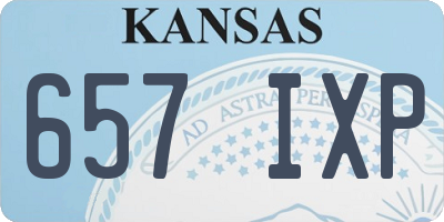 KS license plate 657IXP