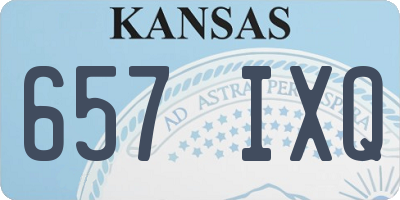 KS license plate 657IXQ