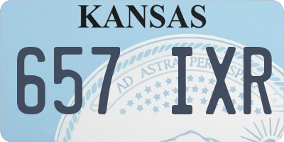 KS license plate 657IXR