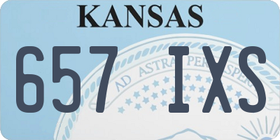 KS license plate 657IXS
